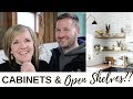 Minimalist Kitchen Reno: Cabinets or Open Shelves?? We need your opinion!! Minimalist Kitchen Reno: Cabinets or Open Shelves?? We need your opinion!!