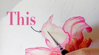 How to Paint a Soft Pink Lily | Real-Time Watercolor Tutorial screenshot 4