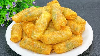 How to make the traditional Chinese secret to Crispy & nongreasy chive spring rolls  **CC Eng.Sub**