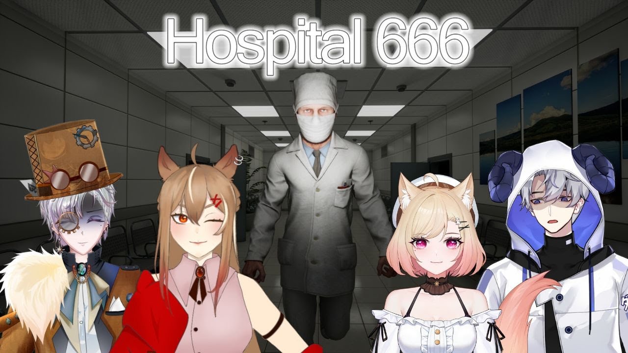 【Hospital 666】有新夥伴一起玩恐怖遊戲欸【赤羽 紅/ Akabane Aka】w/ 羊酥,Gin,酒酒 | MYViki
