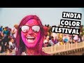 AMERICANS PLAYING HOLI  in Vrindavan, India (Crazy Color Festival)