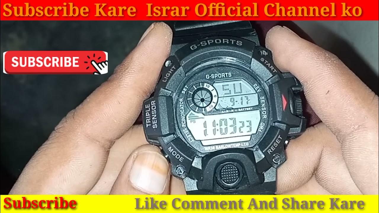 How to set time in Sport watch 7 light watch,Mm 58 watch set time,Set time day ,G sport Watch