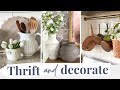 THRIFTED VS STYLED DECORATE WITH ME | THRIFTING FOR HOME DECOR AT GOODWILL 2024 | budget home decor