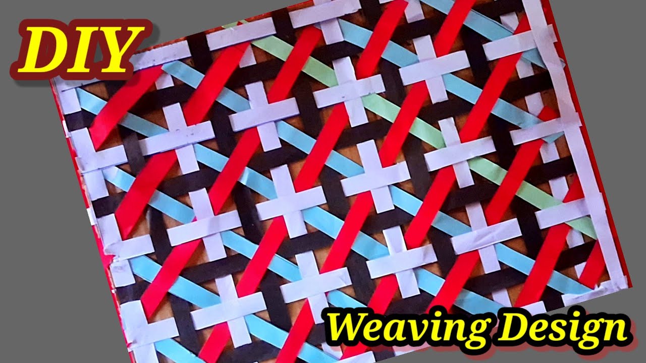 How to make Easy and Beautiful Paper Weaving Design || How to make a weaving design in Minutes 