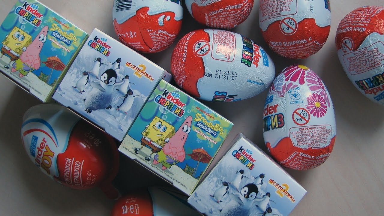 Mini Penguin, SpongeBob Kinder Surprise Eggs