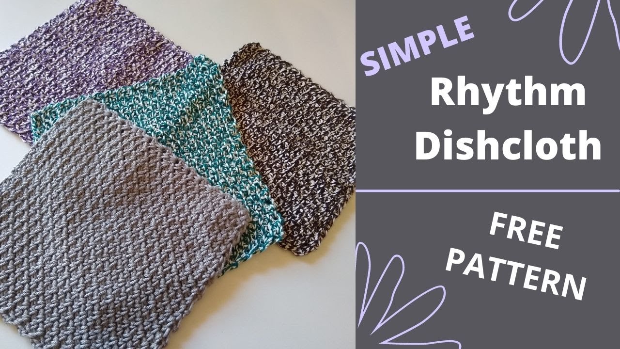 Simple Spring Crochet Cotton Dishcloths - Daisy Farm Crafts