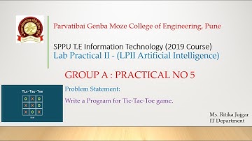 AI Practical No 5 | Implementation of Tic-Tac-Toe Game in Python
