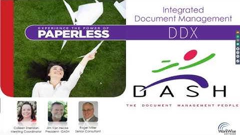 Dash DDX Document Management software for WorkWise ERP - Overview Webinar