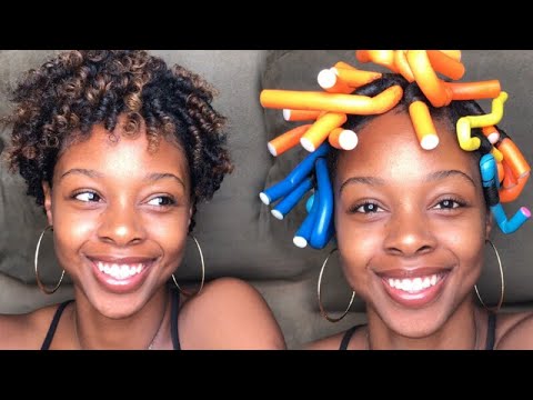 Perfect Spiral Curls Flexi Rod Set On Short Type 4 Natural Hair