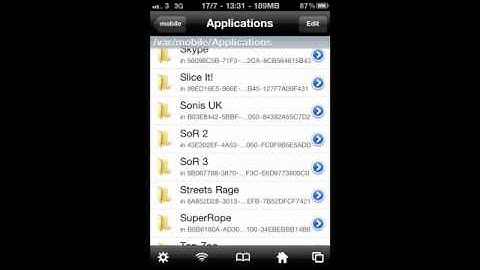 iFile Application Folder Names no Numbers