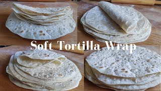 Soft tortilla wrap recipes | Easy flour tortilla without baking powder | tortilla wraps recetas