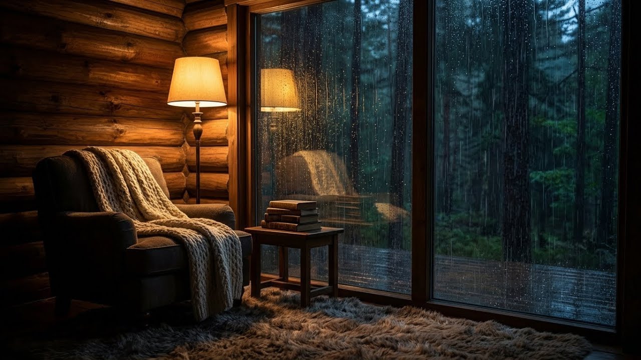 Peaceful Rainfall | Best Rain Sounds for Sleep | Cozy Cabin Corner ...