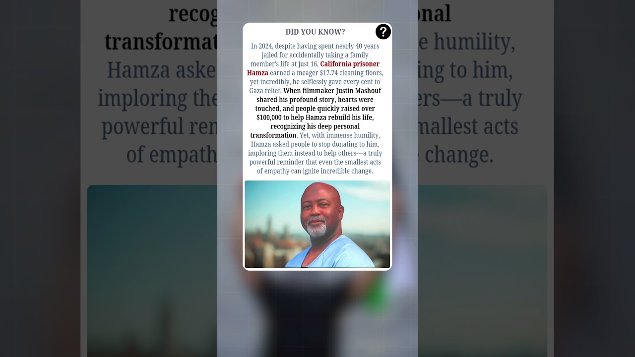 From Prison to Hero: Hamza's Kindness Will Leave You SPEECHLESS ❤️🌍