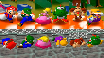 Mario Party - All Characters Wins And Loses Animation