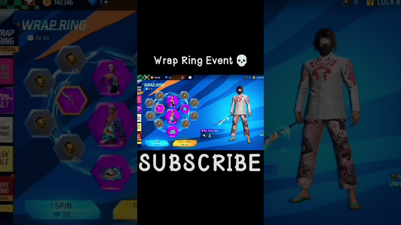 New Wrap Ring Event 💀Spin Trick Free Fire Short Viral 