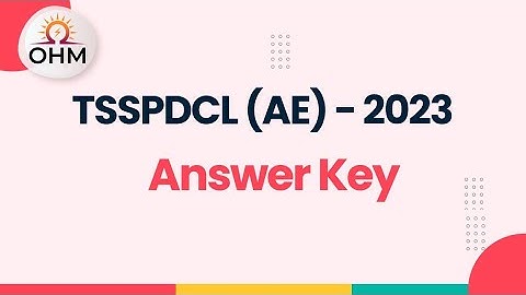 TSSPDCL AE 2023 Question Paper with Key | OHM Institute | Electrical Engineering
