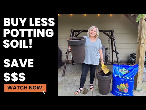 How To Save Money On Potting Soil When Filling Large Containers, Pots, Planters.