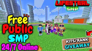 💀 New Best Cracked Public Lifesteal SMP 🧁 | Minecraft Java   PE | 24/7 Online | Free To Join