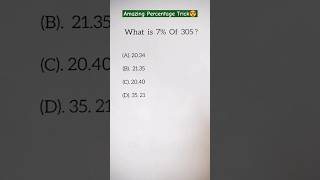 🚀 Percentage Calculation Trick For SSC & Railway Exams 🔥#mathstricks #sho