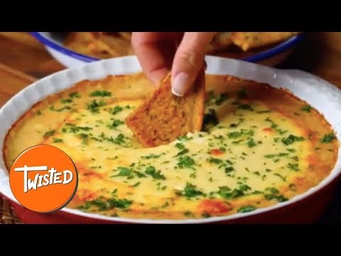 Garlic Bread Chips With Bolognese Dip Recipe  Delicious Dips  Game Day Dips  Twisted