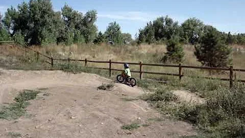 Miles biking on dirt course 3