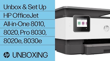 Unbox and Set Up | HP OfficeJet All-in-One 8010, 8020, Pro 8030, 8020e, 8030e Printers | HP Support