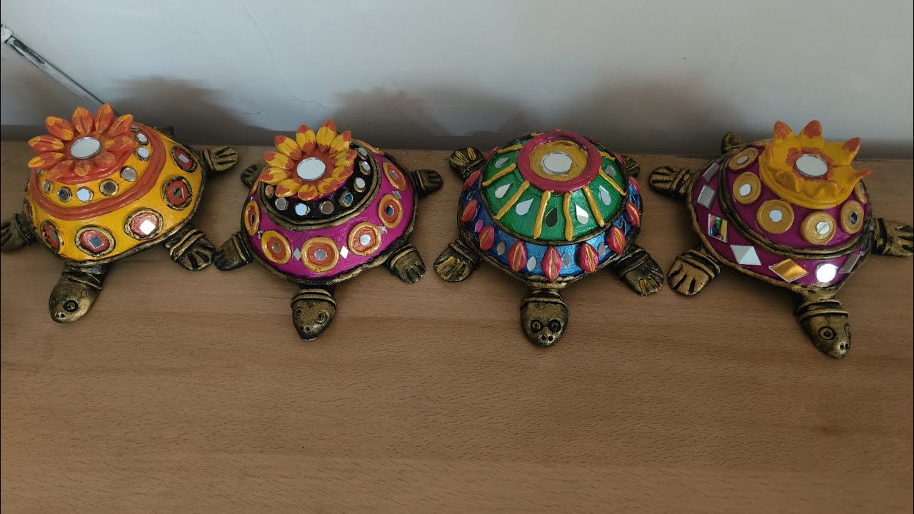 Old diya reuse/tortoise using diya/best out of weste/diwali special
