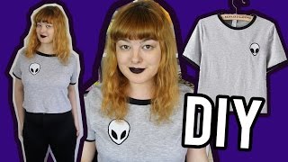 DIY Alien Patch Ringer Tee | Make Thrift Buy #37