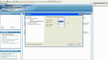 Configuración y caracteristicas del entorno. Aprender A Programar En Visual Basic Express Edition