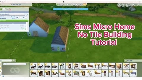 The Sims Micro Home No Tile Building Tutorial 