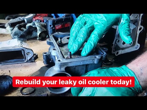 DURAMAX Oil Cooler rebuild - YouTube