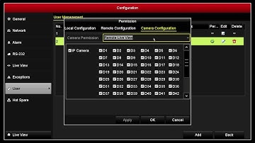 How to create an operator user with the permission of local live view playback