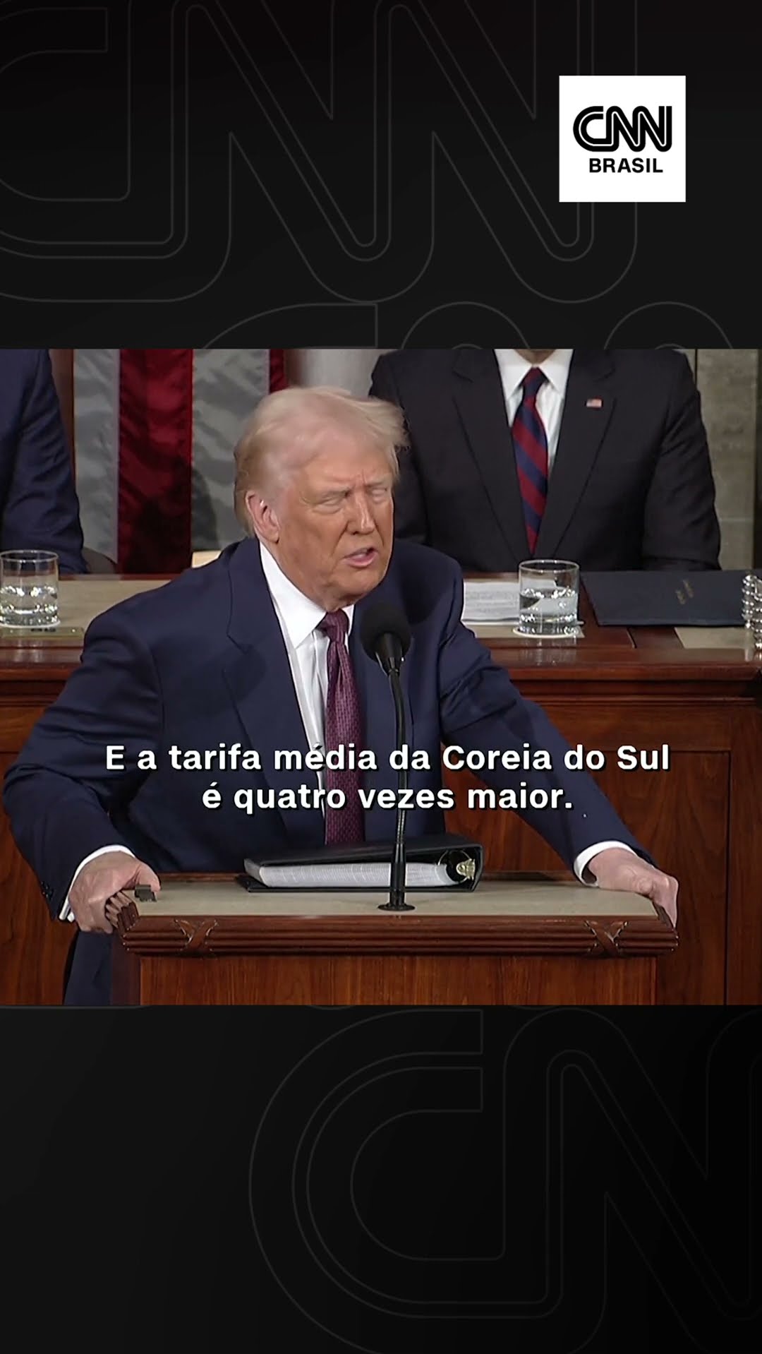 Trump cita novas tarifas ao Brasil durante discurso no Congresso