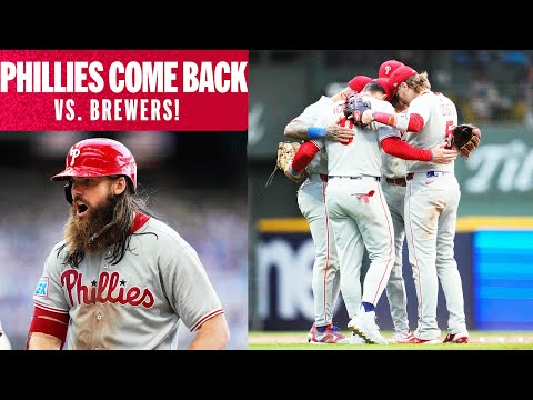‼️CHAOTIC SHOWDOWN IN THE NL‼️Phillies late rally sparks win against Brewers😮
