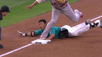 LAA@SEA: Aoki legs out a triple in the 3rd inning