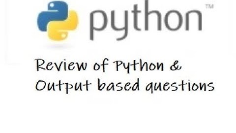 CBSE | Grade 12 | Computer Science | 2023 | Python Review | Output questions | Tamil