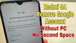 Xiaomi Redmi 9A (M2006C3LG). Remove Google Account, FRP Bypass Without PC - No Second Space! screenshot 3