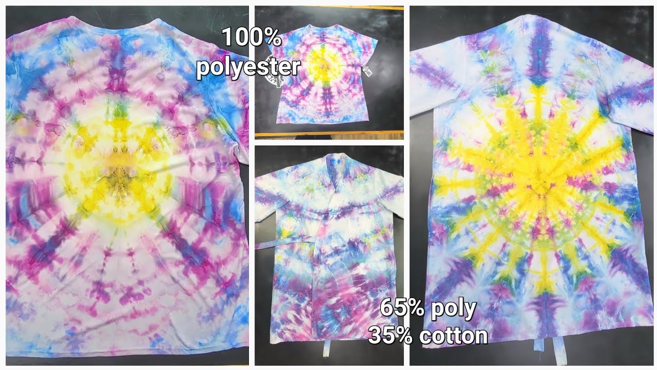 it's possible to tye dye polyester! I've figured out how w/ multiple colors  & controlled placement! 