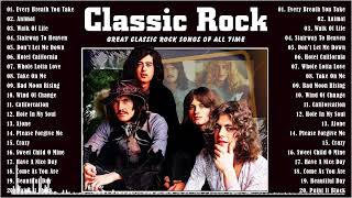 Led Zeppelin, Aerosmith, ACDC, T. Police, Bon Jovi, Guns N' Roses, CCR | Great Classic Rock 70 80 90