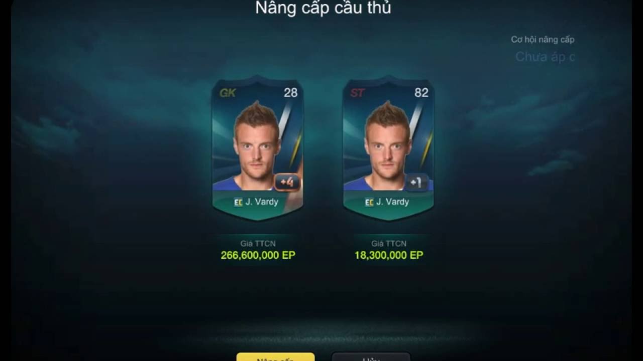 [fifa online 3] Ép Vardy EC +5 theo công thức toán ?? 4+1= ??
