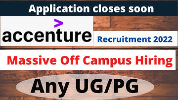 Accenture Recruitment 2022 | System and Application Services Associate | Any UG PG