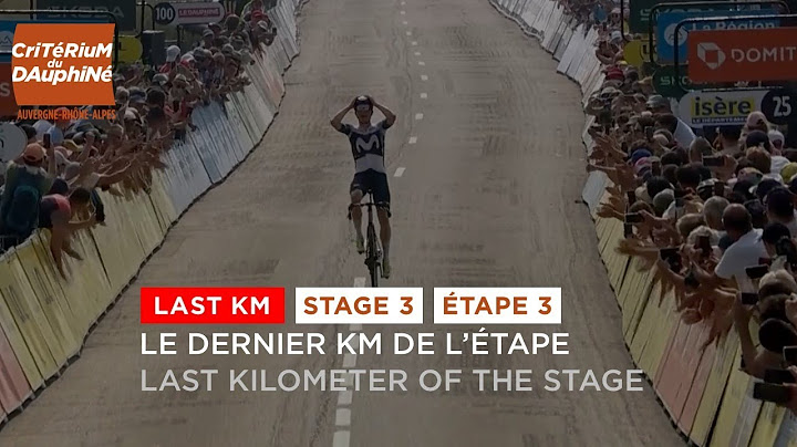 The last kilometer of the stage 3
