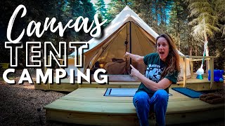 Glamping in a Canvas Tent