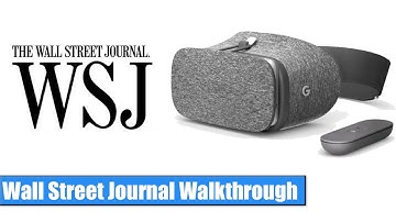 Google Daydream VR: Wall Street Journal Walkthrough / Hands-On