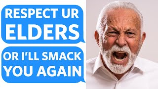 Old Man BACKHANDS me for being “DISRESPECTFUL” to Old People - Reddit Podcast
