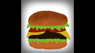 Cheeseburger 🍔                        9yo is drawing in Procreate