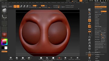 6. Zbrush Sculpting For Dummies - Adding eyes to the head