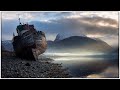 Epic light in lochaber misty sunrise photography at the corpach shipwreck
