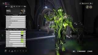 warframe DANTE 1st skin fashionframe with datails