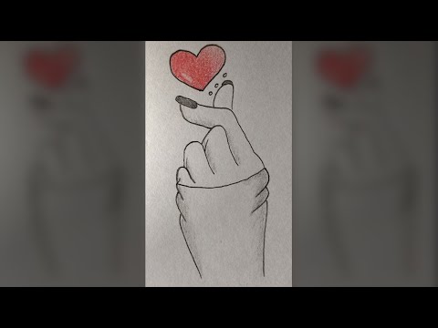 Как ЛЕГКО нарисовать сердечко пальцами "САРАНХУЛИ" | Арт для срисовки карандашом